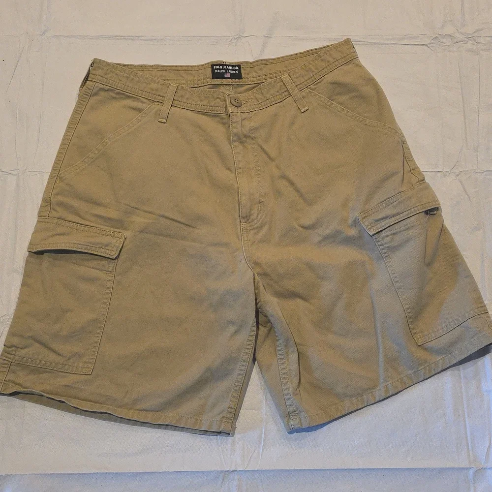 Polo Jeans Co. Men's Vintage Y2K Beige Flat Front‎ Cargo 8